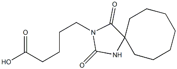 5-{2,4-dioxo-1,3-diazaspiro[4.7]dodecan-3-yl}pentanoic acid Structure