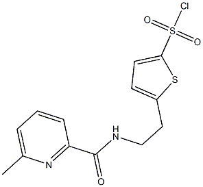 5-{2-[(6-methylpyridin-2-yl)formamido]ethyl}thiophene-2-sulfonyl chloride 结构式
