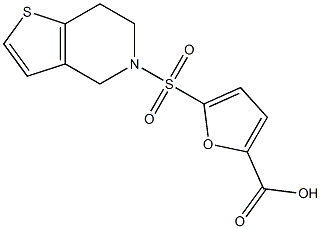 5-{4H,5H,6H,7H-thieno[3,2-c]pyridine-5-sulfonyl}furan-2-carboxylic acid,,结构式