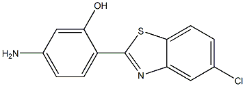 5-amino-2-(5-chloro-1,3-benzothiazol-2-yl)phenol,,结构式