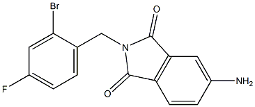 5-amino-2-[(2-bromo-4-fluorophenyl)methyl]-2,3-dihydro-1H-isoindole-1,3-dione 结构式