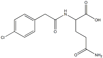 5-amino-2-{[(4-chlorophenyl)acetyl]amino}-5-oxopentanoic acid Structure