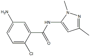 5-amino-2-chloro-N-(1,3-dimethyl-1H-pyrazol-5-yl)benzamide Structure