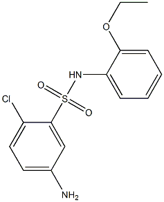 5-amino-2-chloro-N-(2-ethoxyphenyl)benzene-1-sulfonamide,,结构式