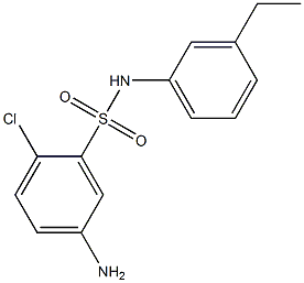 5-amino-2-chloro-N-(3-ethylphenyl)benzene-1-sulfonamide,,结构式