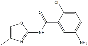 5-amino-2-chloro-N-(4-methyl-1,3-thiazol-2-yl)benzamide Structure