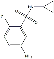 5-amino-2-chloro-N-cyclopropylbenzene-1-sulfonamide 结构式