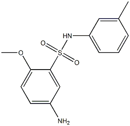 5-amino-2-methoxy-N-(3-methylphenyl)benzene-1-sulfonamide,,结构式