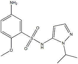5-amino-2-methoxy-N-[1-(propan-2-yl)-1H-pyrazol-5-yl]benzene-1-sulfonamide 结构式