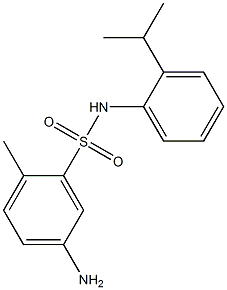 5-amino-2-methyl-N-[2-(propan-2-yl)phenyl]benzene-1-sulfonamide 结构式