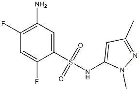  5-amino-N-(1,3-dimethyl-1H-pyrazol-5-yl)-2,4-difluorobenzene-1-sulfonamide