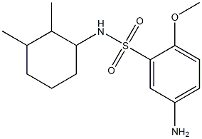 5-amino-N-(2,3-dimethylcyclohexyl)-2-methoxybenzene-1-sulfonamide,,结构式