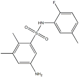 5-amino-N-(2-fluoro-5-methylphenyl)-2,3-dimethylbenzene-1-sulfonamide Structure