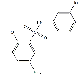 5-amino-N-(3-bromophenyl)-2-methoxybenzene-1-sulfonamide,,结构式