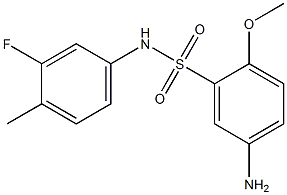 5-amino-N-(3-fluoro-4-methylphenyl)-2-methoxybenzene-1-sulfonamide