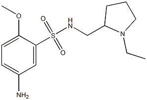 5-amino-N-[(1-ethylpyrrolidin-2-yl)methyl]-2-methoxybenzene-1-sulfonamide 结构式