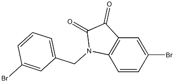 5-bromo-1-[(3-bromophenyl)methyl]-2,3-dihydro-1H-indole-2,3-dione Structure