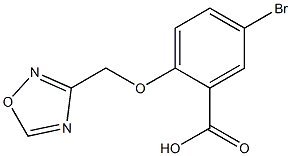 5-bromo-2-(1,2,4-oxadiazol-3-ylmethoxy)benzoic acid,,结构式