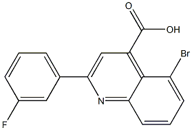 5-bromo-2-(3-fluorophenyl)quinoline-4-carboxylic acid,,结构式