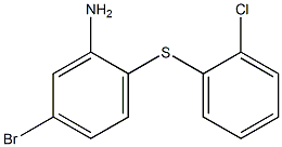 5-bromo-2-[(2-chlorophenyl)sulfanyl]aniline,,结构式