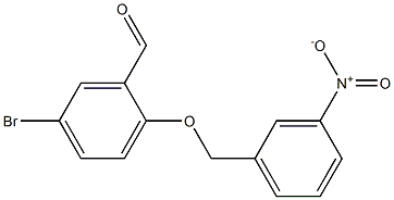 5-bromo-2-[(3-nitrophenyl)methoxy]benzaldehyde,,结构式