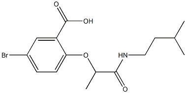 5-bromo-2-{1-[(3-methylbutyl)carbamoyl]ethoxy}benzoic acid Structure