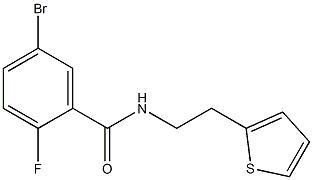 5-bromo-2-fluoro-N-(2-thien-2-ylethyl)benzamide Structure