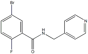 5-bromo-2-fluoro-N-(pyridin-4-ylmethyl)benzamide,,结构式