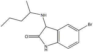 5-bromo-3-(pentan-2-ylamino)-2,3-dihydro-1H-indol-2-one Structure