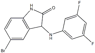 5-bromo-3-[(3,5-difluorophenyl)amino]-2,3-dihydro-1H-indol-2-one Structure