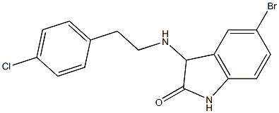 5-bromo-3-{[2-(4-chlorophenyl)ethyl]amino}-2,3-dihydro-1H-indol-2-one Structure