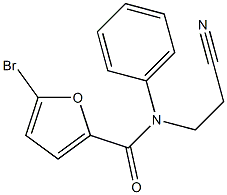 5-bromo-N-(2-cyanoethyl)-N-phenyl-2-furamide Structure