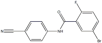 5-bromo-N-(4-cyanophenyl)-2-fluorobenzamide Struktur