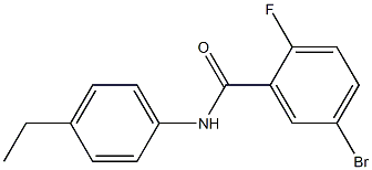 5-bromo-N-(4-ethylphenyl)-2-fluorobenzamide,,结构式