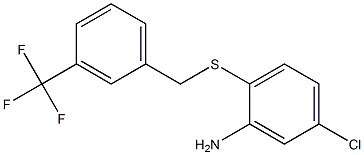 5-chloro-2-({[3-(trifluoromethyl)phenyl]methyl}sulfanyl)aniline Structure