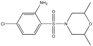 5-chloro-2-[(2,6-dimethylmorpholine-4-)sulfonyl]aniline 化学構造式