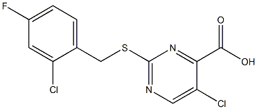  5-chloro-2-[(2-chloro-4-fluorobenzyl)thio]pyrimidine-4-carboxylic acid