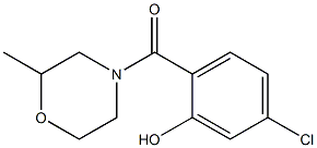 5-chloro-2-[(2-methylmorpholin-4-yl)carbonyl]phenol,,结构式