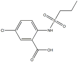 5-chloro-2-[(propylsulfonyl)amino]benzoic acid Structure