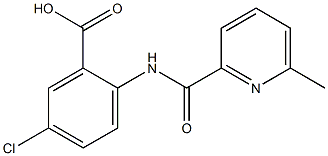 5-chloro-2-{[(6-methylpyridin-2-yl)carbonyl]amino}benzoic acid Struktur