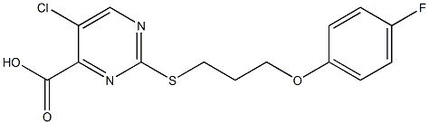 5-chloro-2-{[3-(4-fluorophenoxy)propyl]thio}pyrimidine-4-carboxylic acid Structure