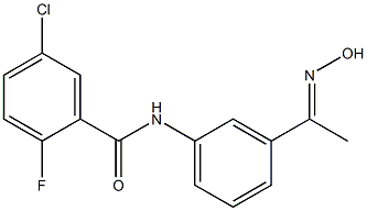 5-chloro-2-fluoro-N-{3-[1-(hydroxyimino)ethyl]phenyl}benzamide Struktur
