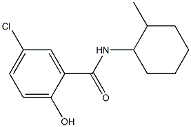 5-chloro-2-hydroxy-N-(2-methylcyclohexyl)benzamide,,结构式