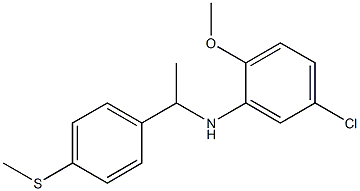 5-chloro-2-methoxy-N-{1-[4-(methylsulfanyl)phenyl]ethyl}aniline,,结构式