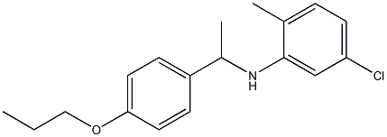 5-chloro-2-methyl-N-[1-(4-propoxyphenyl)ethyl]aniline,,结构式