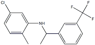 5-chloro-2-methyl-N-{1-[3-(trifluoromethyl)phenyl]ethyl}aniline Struktur