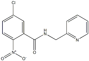 5-chloro-2-nitro-N-(pyridin-2-ylmethyl)benzamide 化学構造式