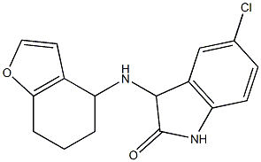 5-chloro-3-(4,5,6,7-tetrahydro-1-benzofuran-4-ylamino)-2,3-dihydro-1H-indol-2-one 结构式