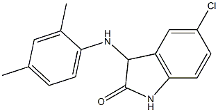 5-chloro-3-[(2,4-dimethylphenyl)amino]-2,3-dihydro-1H-indol-2-one,,结构式