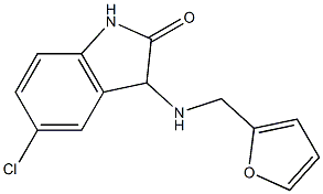 5-chloro-3-[(2-furylmethyl)amino]-1,3-dihydro-2H-indol-2-one,,结构式